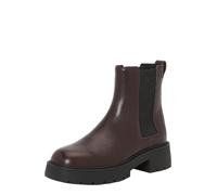 Calvin Klein Bottines Chelsea Femme Boots Chunky en Cuir, Rouge (Fudge), 41