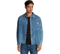 Calvin Klein Chemise en Jean Homme Regular Denim Shirt Poche sur la Poitrine, Bleu (Denim Light), L