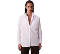 Calvin Klein Chemise Femme Poplin Relaxed Oversize, Blanc (Brilliant White), XXL