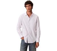 Calvin Klein Chemise homme Solid Oxford Classic Shirt Loisirs – Blanc (Brilliant White) – Taille L