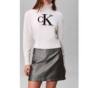 Calvin Klein Chenille Monologo Sweater Brilliant White Taille: XS | Pulls Outlet | Femme | Blanche