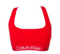 Calvin Klein CK Bralette Femme Soutien-Gorge brassière élastique Visible croisé dans Le Dos Coton Stretch Article QF6684O, XMK Rustic Red, M