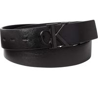 Calvin Klein CK Buckle Tumbled 35Mm Adj/Rev Lv04D7049G Ceintures, Black (Black/Black/Matte Black), 110 Homme