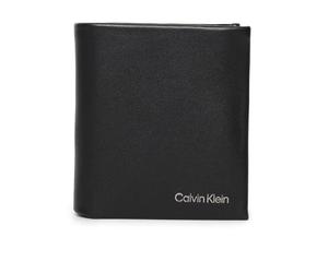 Calvin Klein CK Concise Trifold 6 CC avec pièce de Monnaie, Noir, Taille Unique, Black, Taille Unique