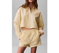 Calvin Klein Ck Graphic Cropped Sleep Top Sera Stripe Pear Sorbet Taille: M | Pyjamas Outlet | Femme | Vert