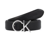 Calvin Klein Ceinture Femme Ck Logo Belt 3.0 Pebble Cuir, Noir (Ck Black), 75 cm