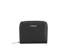 Calvin Klein CK Must Trifold_Epi Mono Zip Around Wallet Black Epi Mono