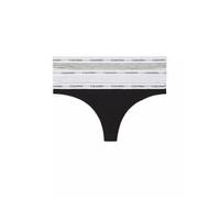 Calvin Klein Strings Femme Modern Logo – Lot de 3 (Noir/Blanc/Gris) XL