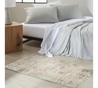 Calvin Klein Ck005 Enchanteur abstrait gris crème 1,1 x 1,5 m Tapis de sol facile à nettoyer - Ne perd pas ses poils - Pour chambre à coucher, salon, salle à manger, cuisine (0,9 x 1,5 m)