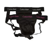 Calvin Klein Confection 2 Jockstrap suspensive Slip-up Slip Homme Log CK Article NB1354A Jock Strap 2PK, CFW B Silver Springs/Palace Pink Logo, Size M/in 32-34 / cm.81-86