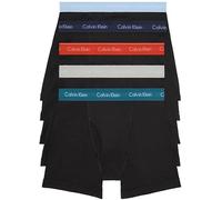 Calvin Klein Cotton Classics Lot de 5 boxers pour homme, Black Atlantic Cinnabar/Grey Heather/Bel Air Blue/Blueberry Wbs, Small