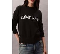 Calvin Klein Cotton Graphic Pullover Black Taille: M | Pulls Outlet | Femme | Le Noir