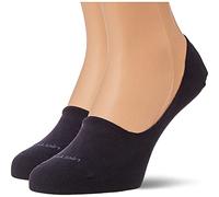 Calvin Klein Cotton Men's No Show Socks 2 pack, Footie Pour des hommes, Navy, 39/42