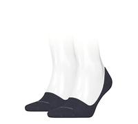 Calvin Klein Cotton Men's No Show Socks 2 pack, Footie Pour des hommes, Navy, 43/46