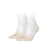 Calvin Klein Cotton Men's No Show Socks 2 pack, Footie Pour des hommes, Sand, 39/42