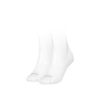 Calvin Klein Cotton Men's No Show Socks 2 pack, Footie Pour des hommes, White, 43/46