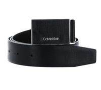 Calvin Klein Cuir ceinture Formal Leather Inlay Plaque EPI 35MM W80 Black noir