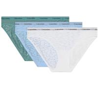 Calvin Klein Culottes Lot de 3 Femme Low-Rise sous-Vêtement, Multicolore (Slate Turqouis/Frozen Fjord/White), XL