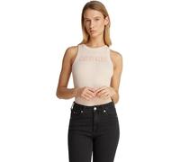 Calvin Klein Débardeur Femme Varsity Rib Slim Fit, Beige (Brazilian Sand), S