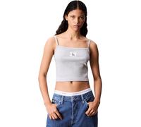 Calvin Klein Débardeur Femme Woven Label Cami Côtelé