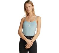Calvin Klein Débardeurs Femme Strappy Tank Top Slim Fit, Turquoise (Cloud Blue), L