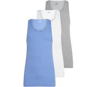Calvin Klein Débardeurs Lot de 3 Homme en Coton, Multicolore (White, Grey Heather, Glacier), L
