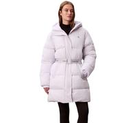 Calvin Klein Doudoune en Duvet Femme Belted Midweight Long avec Ceinture, Violet (Lacey Lilac), XS