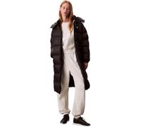 Calvin Klein Doudoune en Duvet Femme Essential Midweight Long Puffer avec Capuche, Noir (Black), S