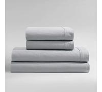 Calvin Klein - Draps de lit pour Grand lit, Parure de lit décontractée en Percale de Coton lavé avec taies d'oreiller Assorties, Poches Profondes, certifiée Oeko-TEX (Percale lavée Bleu Acier, Grand