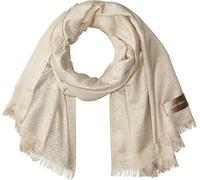 Calvin Klein Lighweight Shimmar Scarf Écharpe à la Mode, Crème, Taille Unique Femme