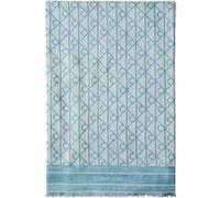 Calvin Klein Emblem Aop Jacquard Scarf Whispering Blue Taille: OS | Écharpes Outlet | Femme | Bleu
