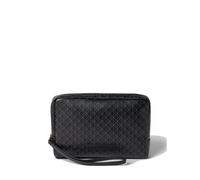 Calvin Klein Emblem - Pochette à la main avec dragonne Noir LV04D1240G-UB1