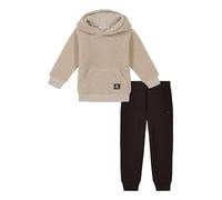 Calvin Klein Ensemble 2 pièces berbère à capuche et pantalon pour bébé garçon, Iris Crème/marron, 24 mois