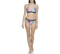 Calvin Klein Ensemble bikini triangle taille basse avec logo élastique pour femme, Logo de déversement de peinture, Medium