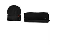 Calvin Klein - Ensemble bonnet côtelé et écharpe - Homme - Accessoires - Noir - Taille: ONE Size