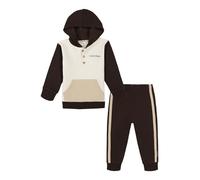 Calvin Klein Ensemble de jogging en tricot pour bébé garçon 2 pièces, Bouleau/Crème Irlandaise/Java/Emperador, 12 mois
