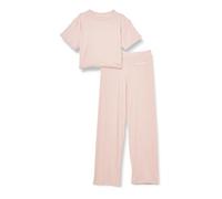 Calvin Klein Ensemble Pyjama Fille Knit Court, Rose (Peachwhip/W/Peachwhip), 14-16 Ans