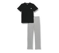Calvin Klein Ensemble Pyjama Garçon Knit Court, Multicolore (Pvhblack/W/Greyheather), 12-14 Ans