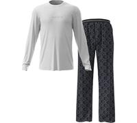 Calvin Klein Ensemble Pyjama Homme avec Col Ras-du-Cou, Multicolore (Classic White Top W/Bijou Modern C), S