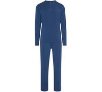 Calvin Klein Ensemble Pyjama Homme avec Patte de Boutonnage, Bleu (Dark Denim), L