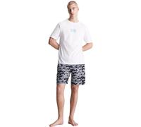 Calvin Klein Ensemble Pyjama Homme Short Set Court, Multicolore (White Top/Plk Not Prt_Aquatic Btm), S