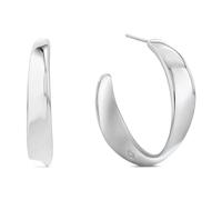 Calvin Klein Ethereal Metals Collection de bijoux pour femme - Boucles d'oreilles créoles en acier inoxydable avec fermeture à tige - Accessoire de mode - Cadeau pour elle, Standard, Acier inoxydable