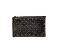 Calvin Klein Étui 'Coated Emblem Print Zipped Card' sable / noir, Taille One Size