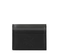 Calvin Klein Étui 'Smooth Monologo Card' gris foncé / noir, Taille One Size