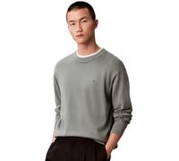 Calvin Klein EU LS Cotton Relaxed CREWNK SWEA LV04RC309G Chandails en Coton pour Homme, Gris (Vert Automne), Taille M, Gris (Vert Automne), M