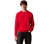 Calvin Klein EU LS Cotton Relaxed CREWNK SWEA LV04RC309G Chandails en Coton pour Homme, Rouge (ruée d'adrénaline), XS, Rouge (ruée d'adrénaline), XS