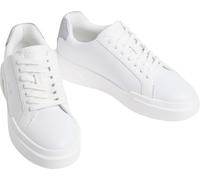 Calvin Klein Femme Chunky Cupsole Met LTH Hw0hw02988 Bas, White (Bright White/Silver), 40 EU