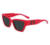 Calvin Klein Femme CKJ23624S 620 Lunettes de soleil Bio-inject Rouge Gris Cat Eye Normale Normale