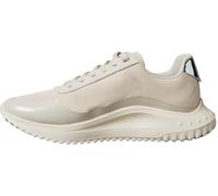 Calvin Klein Femme Eva Runner Lace Up Mat Mix Yw0Yw02016 Bas, Beige (Stony Beige/Turtle Dove/Silver), 39 EU
