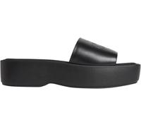 Calvin Klein Femme Flatf SNDL LTH MG Hw0hw03026 Sandales Plates, Black (Triple Black), 36 EU